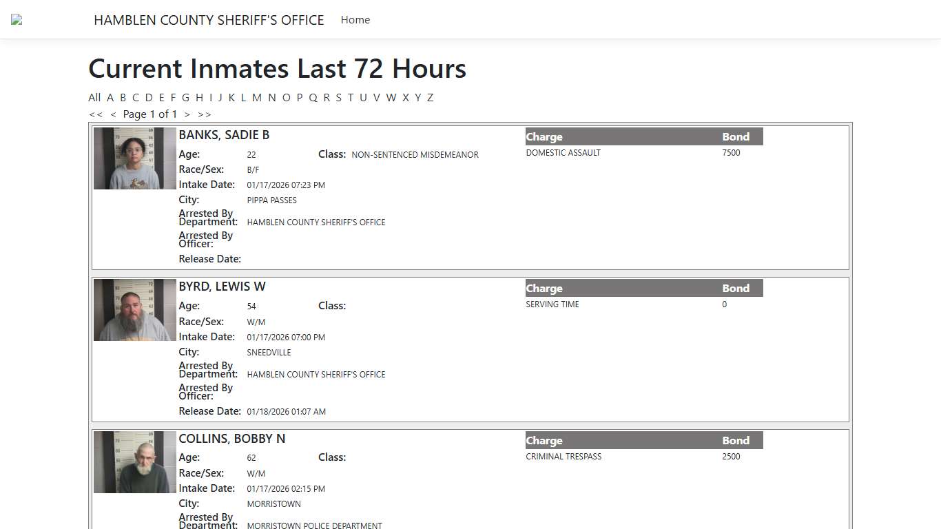Inmates - ISOMS Portal
