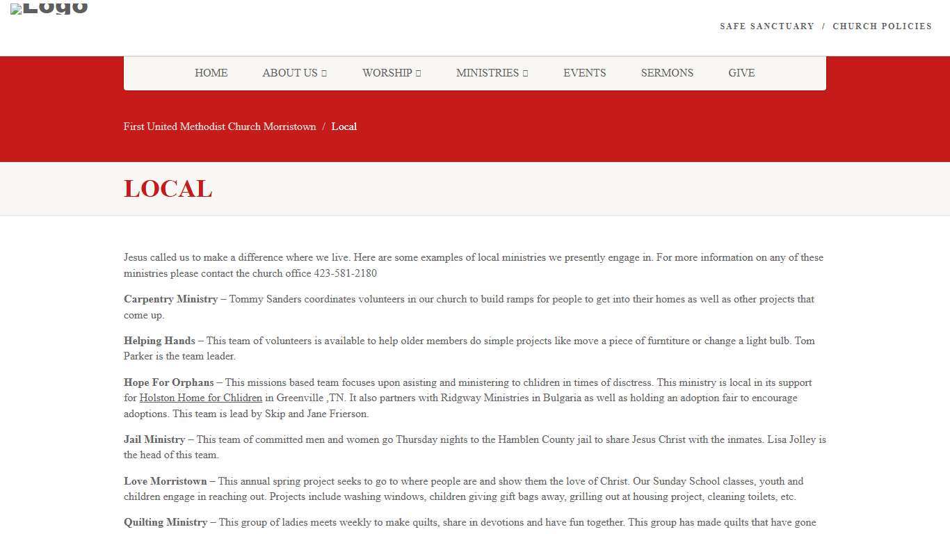 Local – First United Methodist Church Morristown