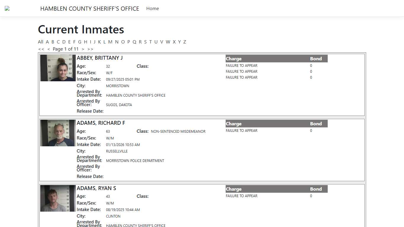 Inmates - ISOMS Portal