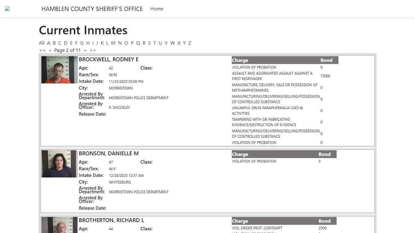 Inmates - ISOMS Portal